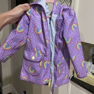 Rainbow rain coat